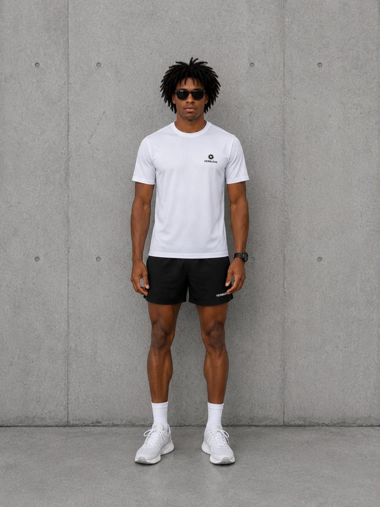 Beleubeuliseu Air Mesh Running Short Sleeve T-Shirt (White)