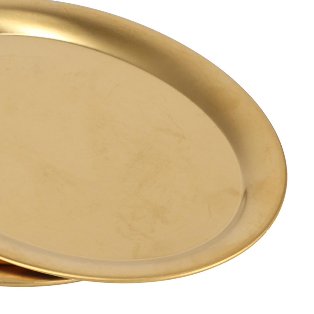 3pcs Stainless Steel Dessert Tray Mirror Polishing Process Snack Jewelry Display Tray