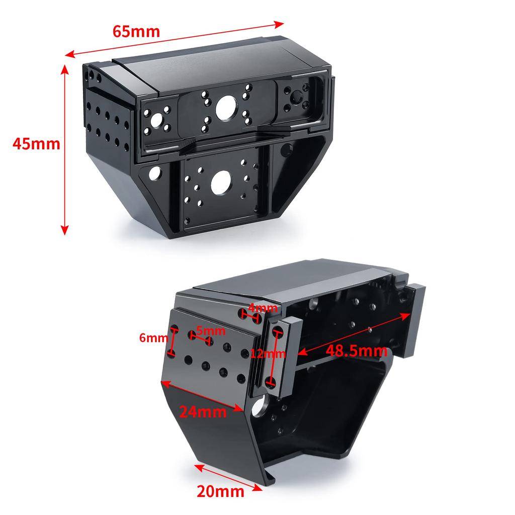 TRZX Aluminum Rear Body Mount Support Set Upgrade Parts for Tamiya RC Trailer Truck 1/14