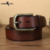 Belt Men's Pure Copper Pin Buckle Genuine Leather Retro Trendy Versatile Youth Casual Pants Belt