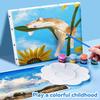 12colors/Set Acrylic Pigment With Brush Palette Small Box Beginner Children's Hand Painted Graffiti Coloring Paint Painting Tool
