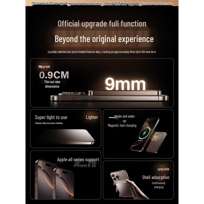 HANDUNYOU Magnetic Power Bank for Apple iPhone 8-16 Series