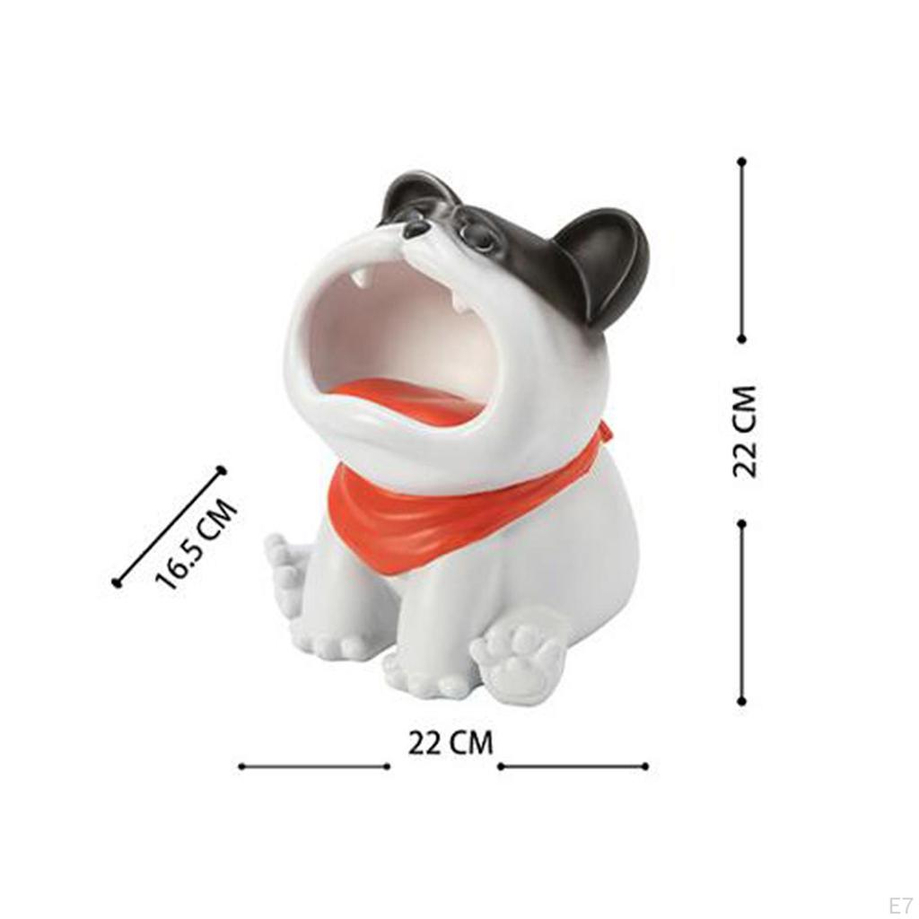 Dog Desk Storage Bowl Statue Modern Box Container Decorative Figurine for Table Apartment