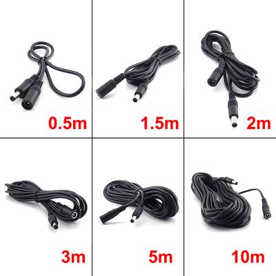 Fișă femelă la mascul Adaptor cablu de alimentare CCTV DC Cablu prelungitor Cabluri de alimentare 12V 5,5 mm x 2,1 mm pentru cablu de prelungire a camerei