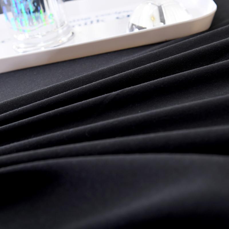 1 Stück Schwarze Farbe Bettlaken Queen/King Flaches Laken für Erwachsene Hautfreundlich Einfarbig Gewaschene Baumwolle Bettlaken