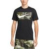 Nike Printed Check Round Neck Casual Short Sleeve T-Shirt Men Tops Black FJ7129-010
