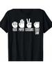 Rock Paper Scissors Table Saw Funny Graphic T-shirt