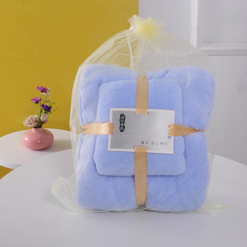 Mutter-Kind Korallenfleece Badetuch-Set - Weich, Dick, Saugfähig, 300g, Große Größe für den Heimgebrauch