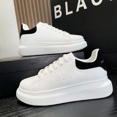 Super Fire Thick-soled Little White Shoes Women's 2024 New Popular Height Increase Versatile with Skirts Sports and Leisure Shoes White Board Shoes
