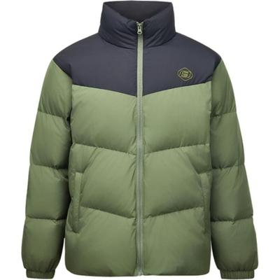 Warm And Cold Resistant Duck Down Color Block Spliced Woven Stand Collar Sports Outdoor Down Jacket Unisex Outerwear L324U104-031F