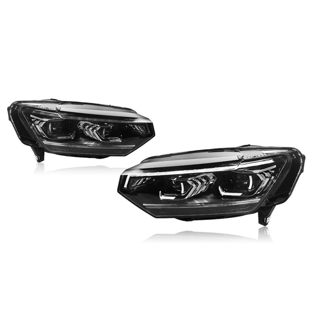 Compatible 19-22 Volkswagen Tayron Headlight Assembly - LED Projector with Daytime Running Lights & Flowing Turn Signals