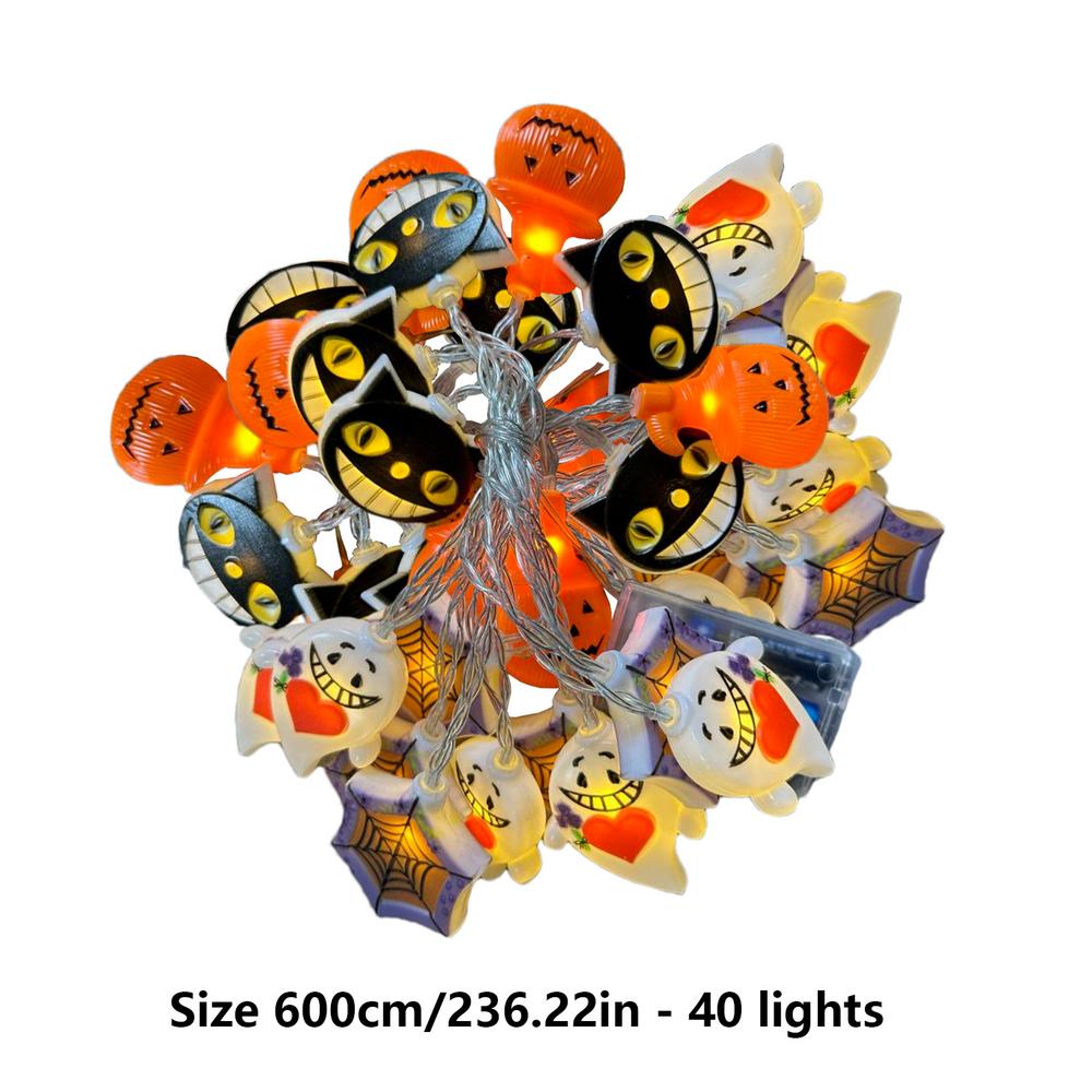 Halloween Light String Ghost LED Decorative Light String Holiday Decorative Light Battery Powered For Holiday Home Decoration