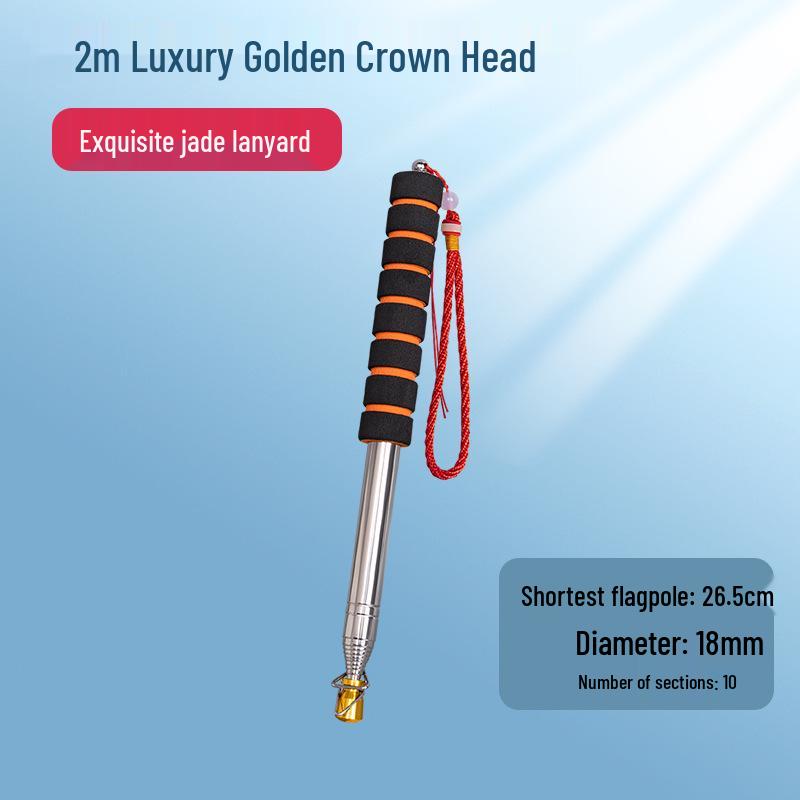 Cabo Telescópico de Aço Inoxidável para Mastro de Bandeira: Guia ao Ar Livre, Comando de Treinador e Bastão Apontador de Ensino