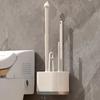 Silicone Wall Mount Toilet Brush Set Quick Dry Drain Base Efficient Gap Cleaning for Bathroom Use