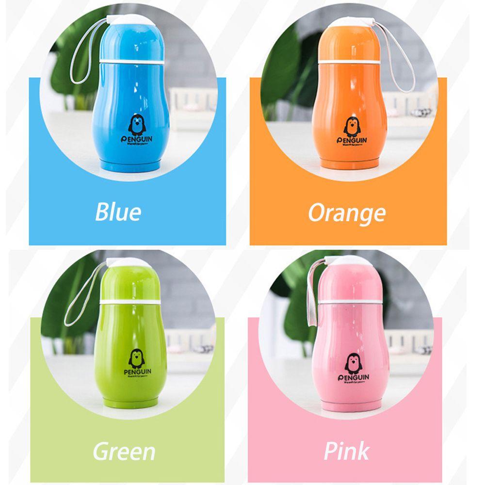 300 ml tragbarer auslaufsicherer Edelstahlbecher mit Verbrühungsschutz Warm- und Kaltflasche Pinguinbecher