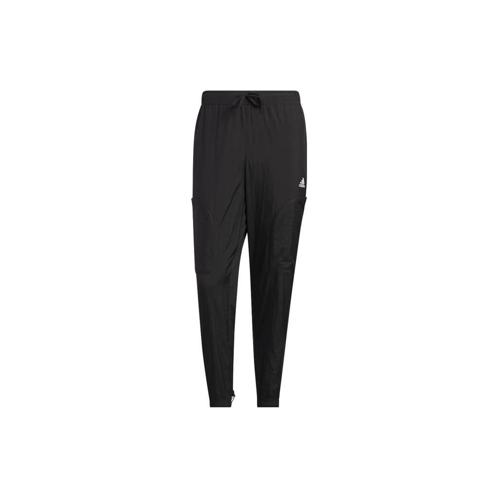 Adidas St Gf Wv Pnt Striped Logo Tapered Sports Pants Men Pants Black IA8121