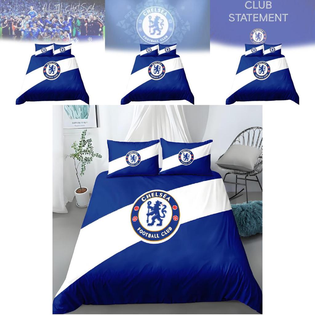 Chelsea Football Fan Gift Duvet Cover Set With Soft Polyester For Double Bed Bedroom Decor