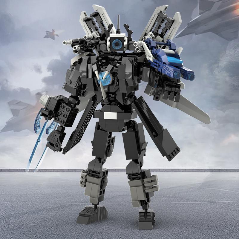 MOC Skibidi Toilette Bausteine Titan Monitorman Spinne VS TV Mann Figuren Konstruktionsspielzeug DIY Modell für Kinder Weihnachten