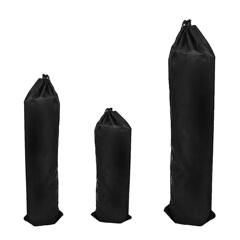Long Strip Waterproof Drawstring Bag Black Oxford Fabric Storage Pouch for Yoga Mat Cool Mat Carpet Yoga Enthusiasts Fitness Use