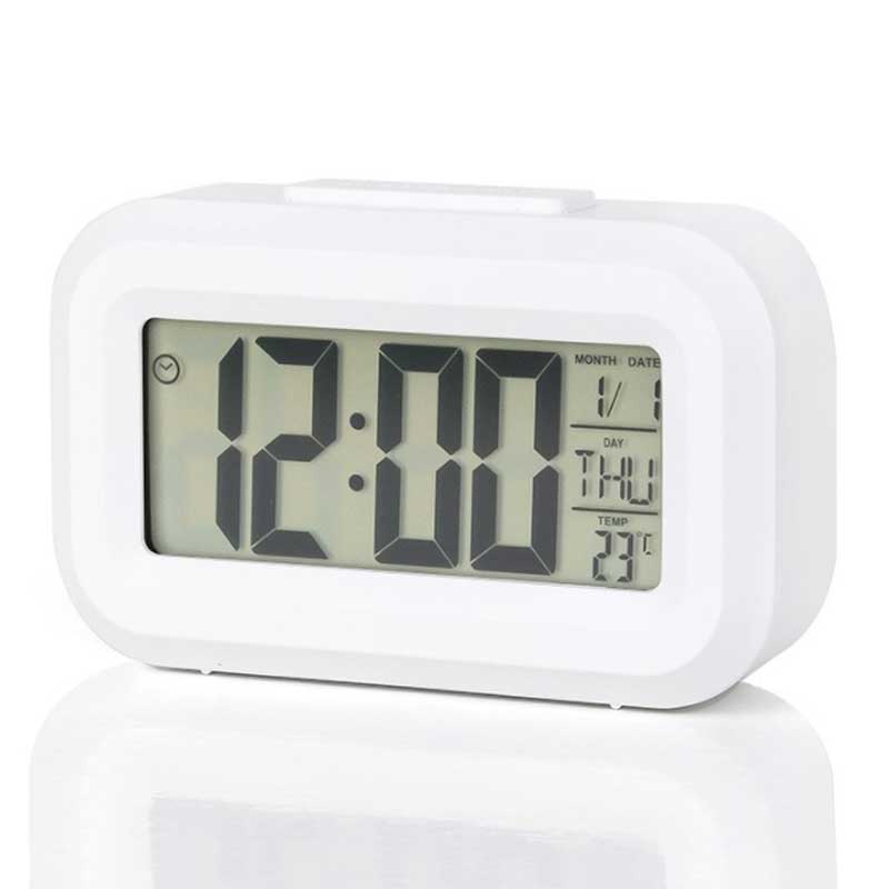 Snooze Digital Alarm Clock With Temperature Date Week Display Mini Bedside Wake Up Clock For Bedroom Student Dorm Home Decor2