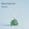 Natural African Jade Buddha Pendant Necklace - Light Luxury Style