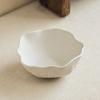 Minimalist Irregular Bowl Household Noodle Bowl Solid Color Tableware Bowl Floating Beads Ceramic Bowl Creative Special-Shaped Bowl Salad Bowl