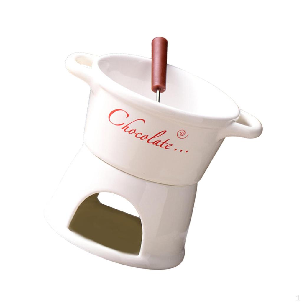 Schokoladenfondue-Topf 300ml Käse Teelicht Porzellan Schmelzen für