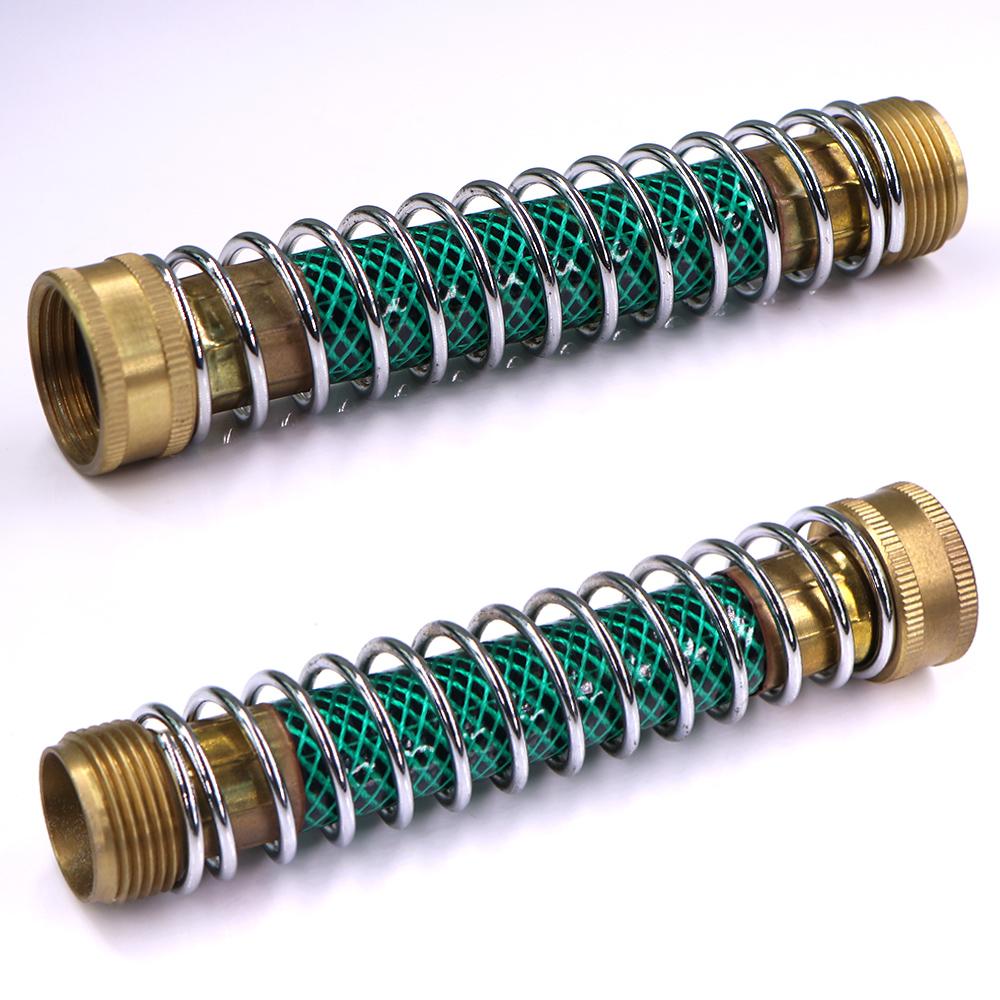 3/4" NPT BSP Brass Hose Adapter Male Female Thread Garden Taps Irrigation Faucet Anti-bending Spring Tubing Prolonging Lengthen
