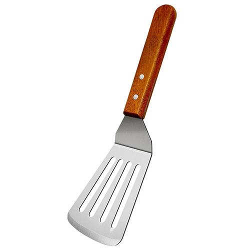 

Metal Spatulas for Cast Iron Skillet, Fish Egg Grill Slotted Spatula Turner with Wood Handle - Cooking Utensils