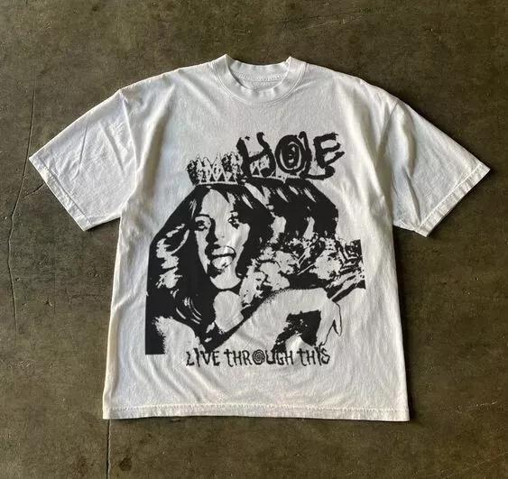 

Summer Men s Pure Cotton Vintage Hole Band T-shirt Streetwear Stylish Loose and Breathable Suitable for Everyday Wear S разноцветный