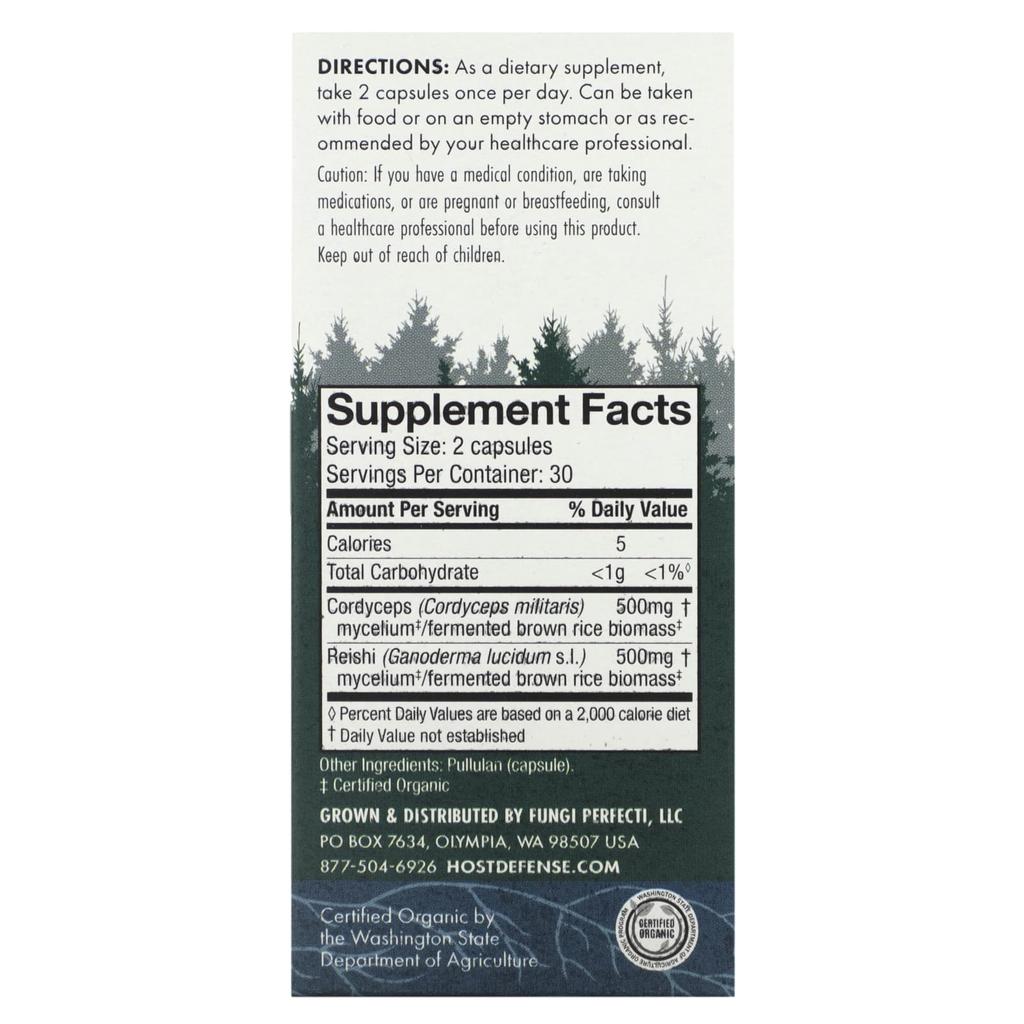 Mushroom, Cordyceps Militaris, Veggie Capsules 60