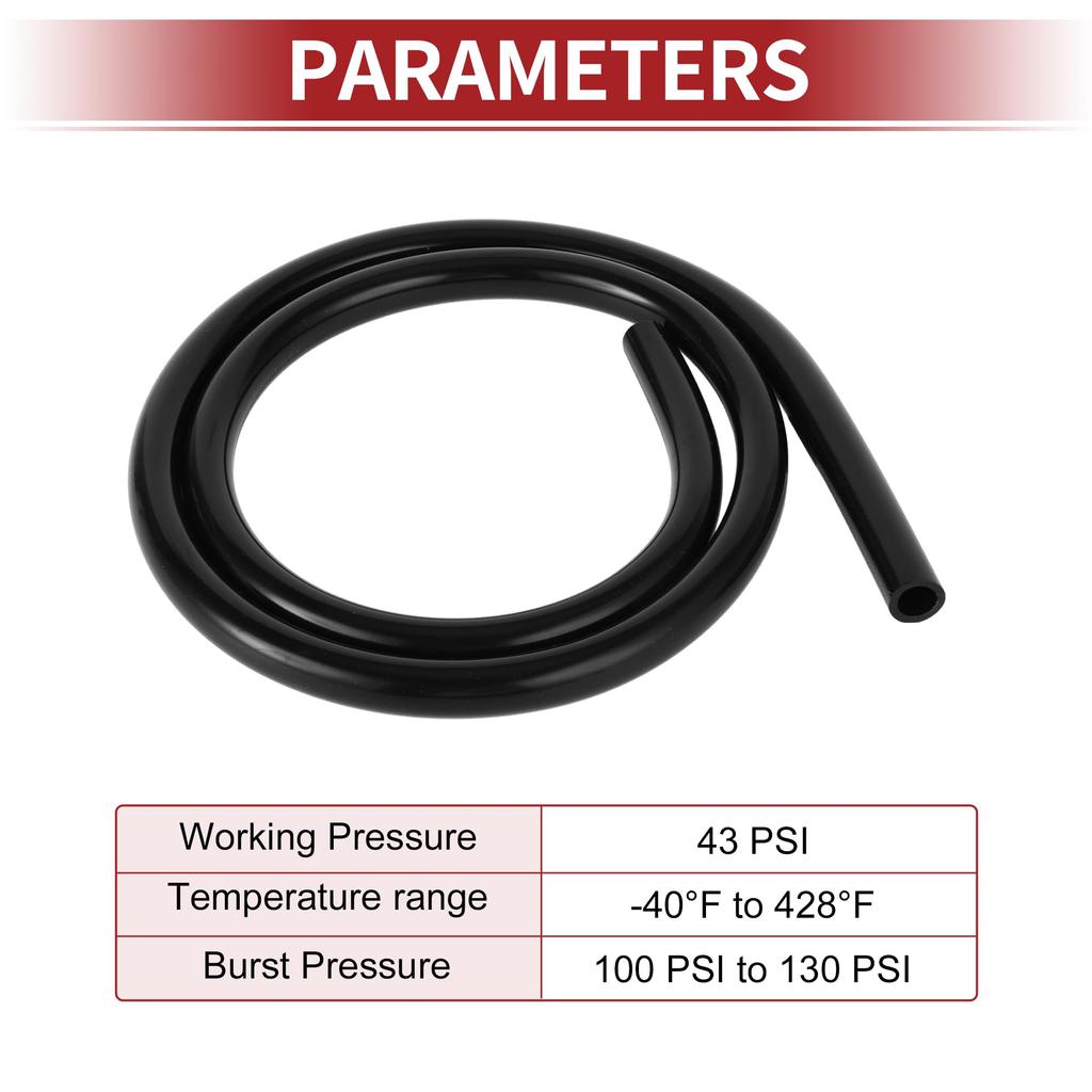 ACROPIX 130 PSI Max Pressure Silicone Vacuum Tube Hose Automotive Vacuum Line High Temperature