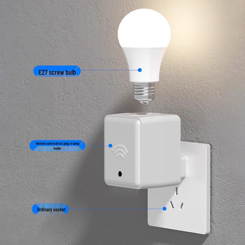 Bluetooth Remote Control E27 Lamp Socket with Delay Off Feature