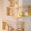 Schwebende Eckregale Holz-Wandregal L-förmiges Wandmontiertes Eck-Displayregal für Wohnzimmer Schlafzimmer Badezimmer