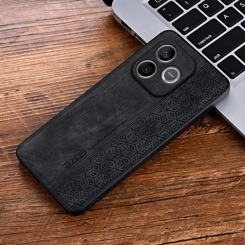 Luxury PU Leather Phone Case for Honor X80i Shockproof Soft Protection Back Cover forHonor X80i Bumper Coque Honor X80i чёрный