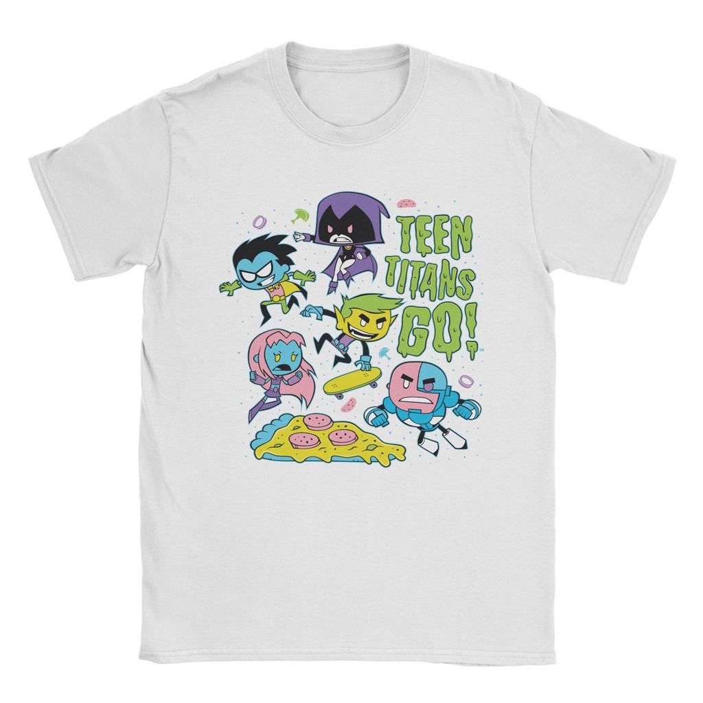 Teen Titans Go Gnarly 90's Pizza Graphic T-Shirts for Men Women  Unique Cotton Tees O Neck T Shirt Gift Idea Clothing