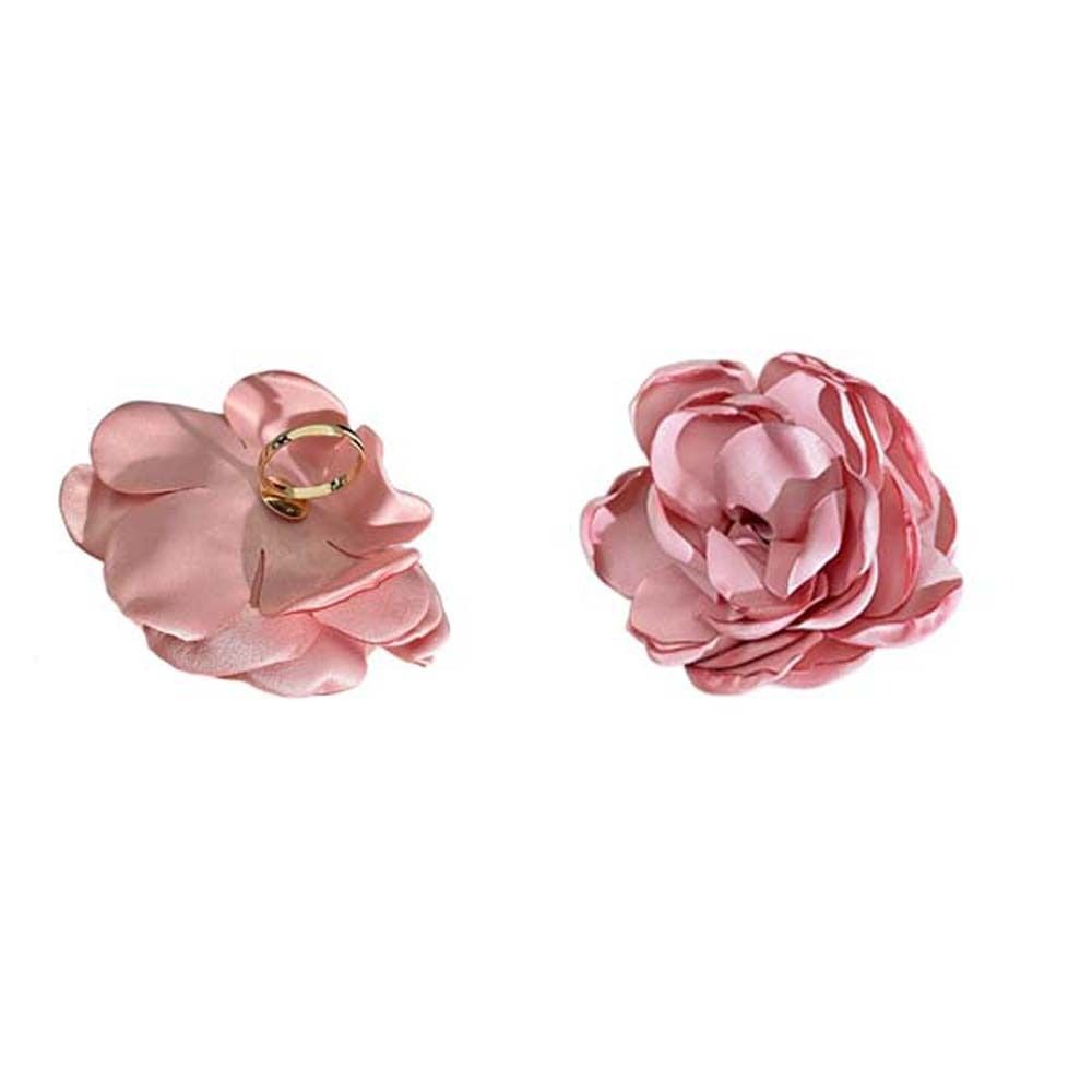 

Встряхните цветок опора Jisoo цветок открытое кольцо ювелирные изделия аксессуары тканевые цветочные кольца для женщин/девочек розовый