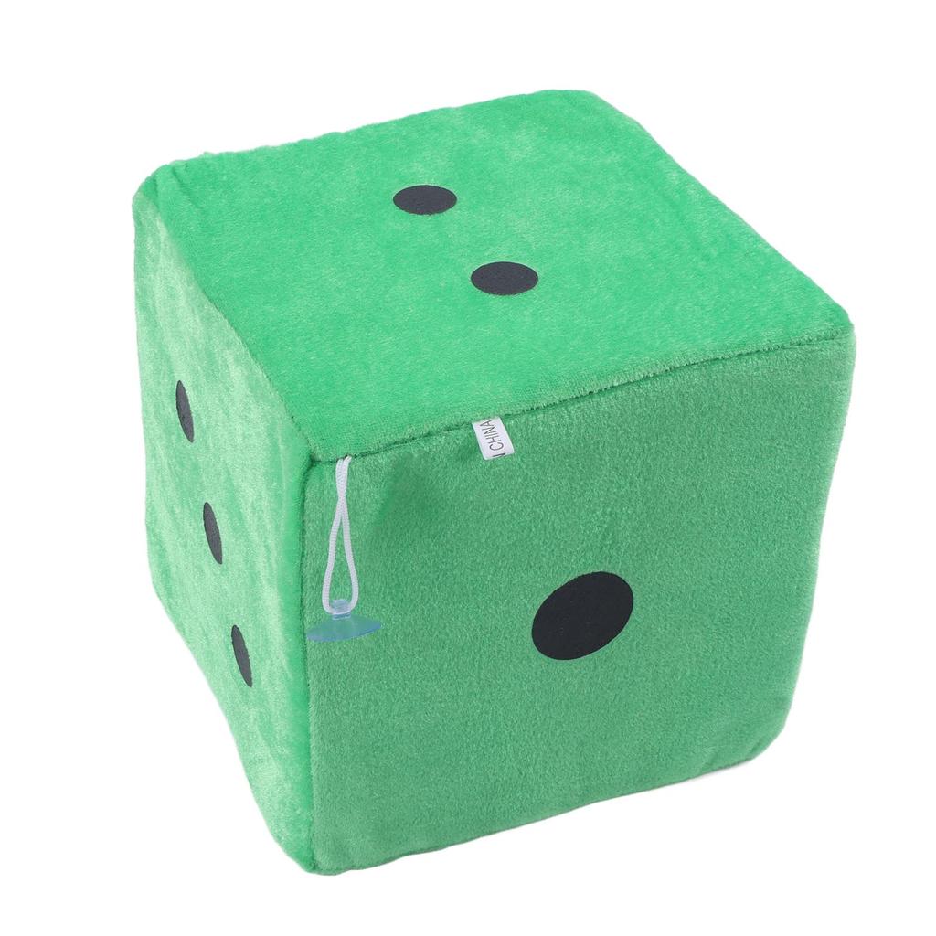 Plush Dice Toys Comfortable Stuffed Cubic Dice Toys Pillow for Home Sofa Decoration OrnamentGreen