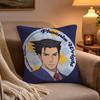 Adventure Game AAce AAttorney Cushion Cover Soft Plush Cushion Cover Double Print And Invisible Zipper For Sofa Home Car Use