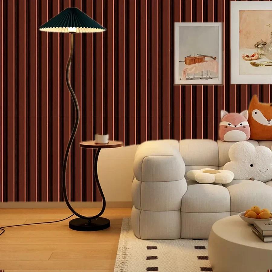 Gelb-Gestreift Selbstklebende Tapete Hausdekoration Baumaterialien Hintergrundwand Schlafzimmer Wohnzimmer PVC-Tapete