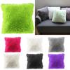 Solid Color Soft Plush Faux Fur Cushion Covers Home Decorative Cushion Cover Throw Pillows Sofa Car Chair Hotel Home Pillow Case