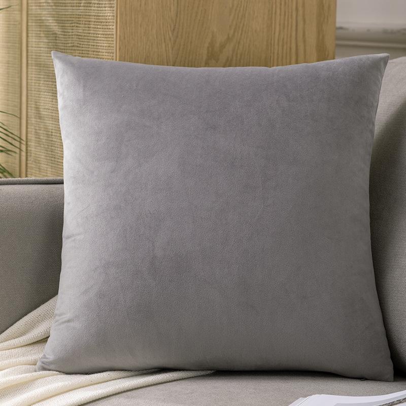 Niebieska poszewka na poduszkę do sofy z chenille - Nowoczesna minimalistyczna poduszka do salonu, sypialni lub jako zagłówek łóżka