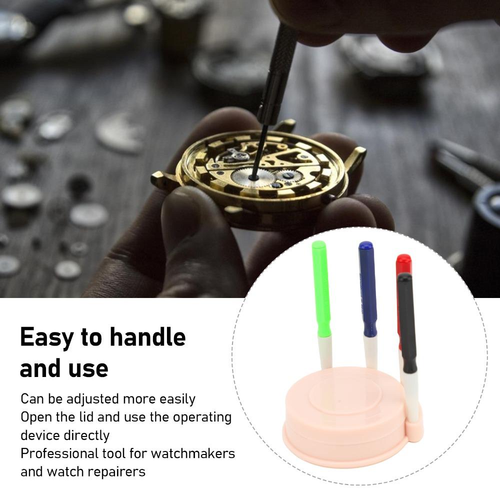 4pcs Complete Integrated Set Watch Oil Pen Watch Lubricating Tool Mechanical Watch Refueling