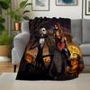 1pc, Halloween Jack Skellington and Sally Blanket Soft Throw for Room Decor, Perfect Gift for Family and Friend, Living Room, Travel, Camping