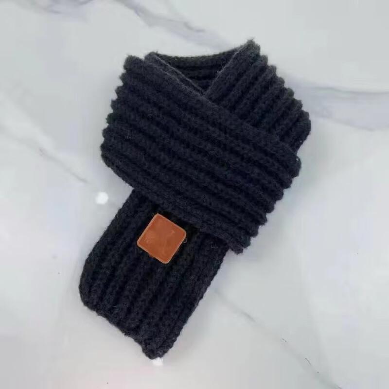 Kids' Solid Color Knitted Scarf