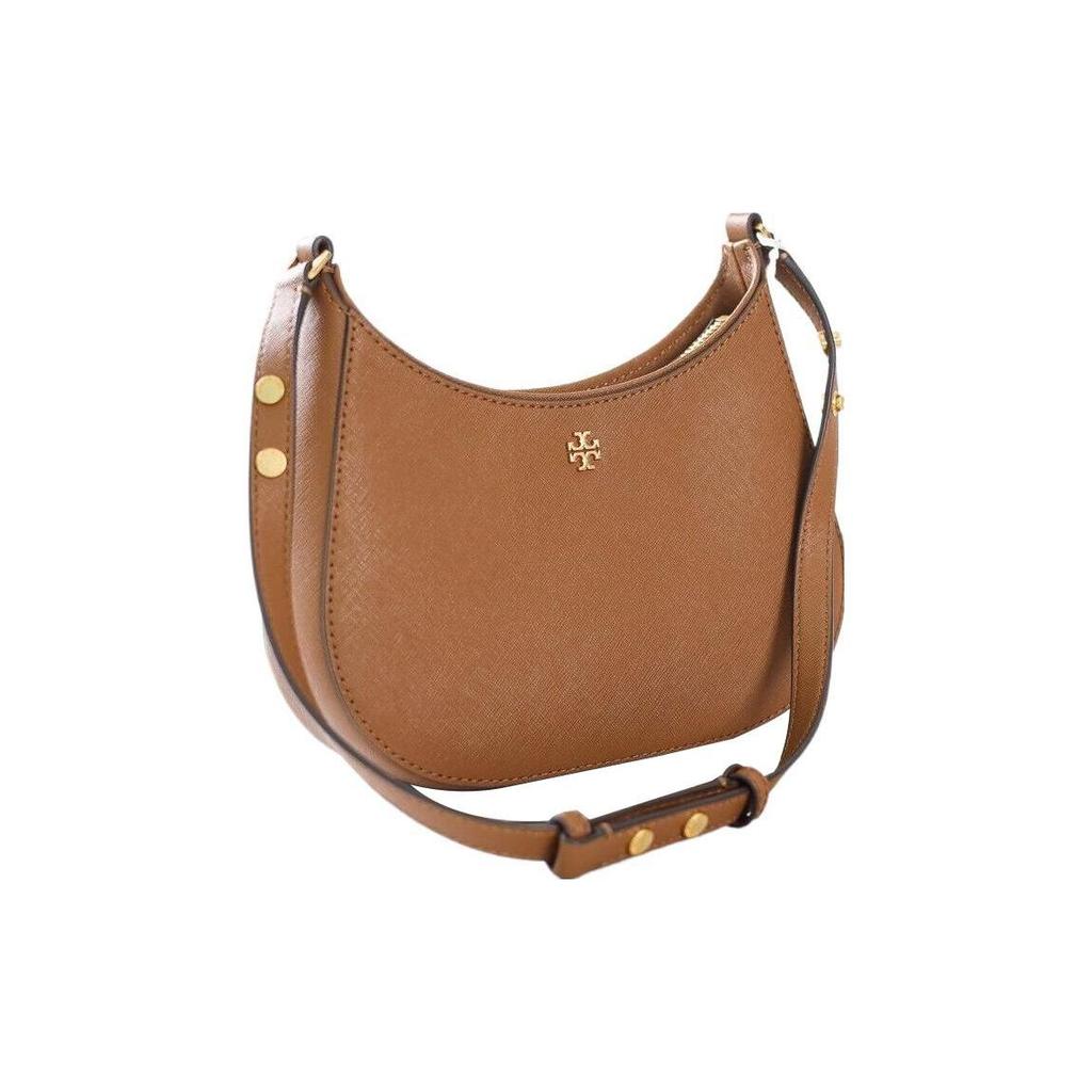 Tory Burch Emerson Minimalist Casual Zipper Open Underarm Tote Bag Women handbags Hazelnut-Brown 150258-909