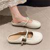 Flat-bottomed Bag Head and Half Slippers for Women To Wear New Spring and Summer One-pedal Pregnant Women Mary Jane Evening Shoes Single Shoes