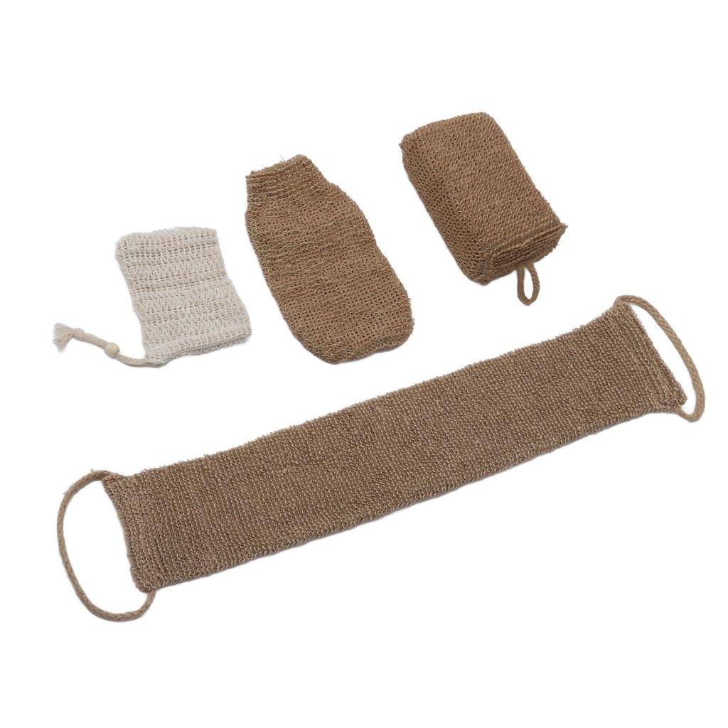 Exfolierender Jute Rückenwäscher Konkave Konvexe Oberfläche Geschenkverpackung Jute Exfolierendes Wäscher-Set