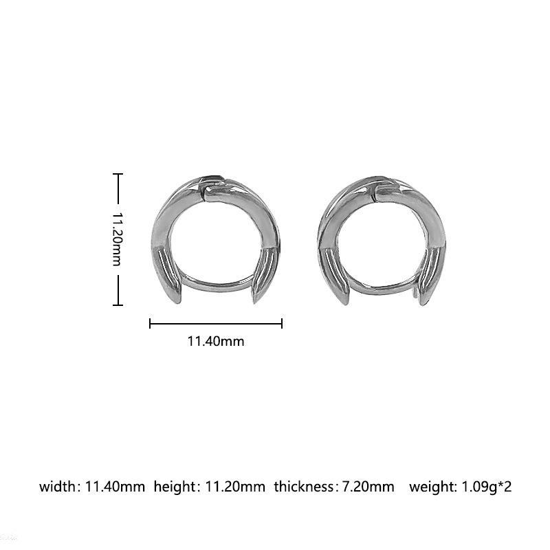 Retro 18K Titanium Steel Non-Fading Hoop Earrings