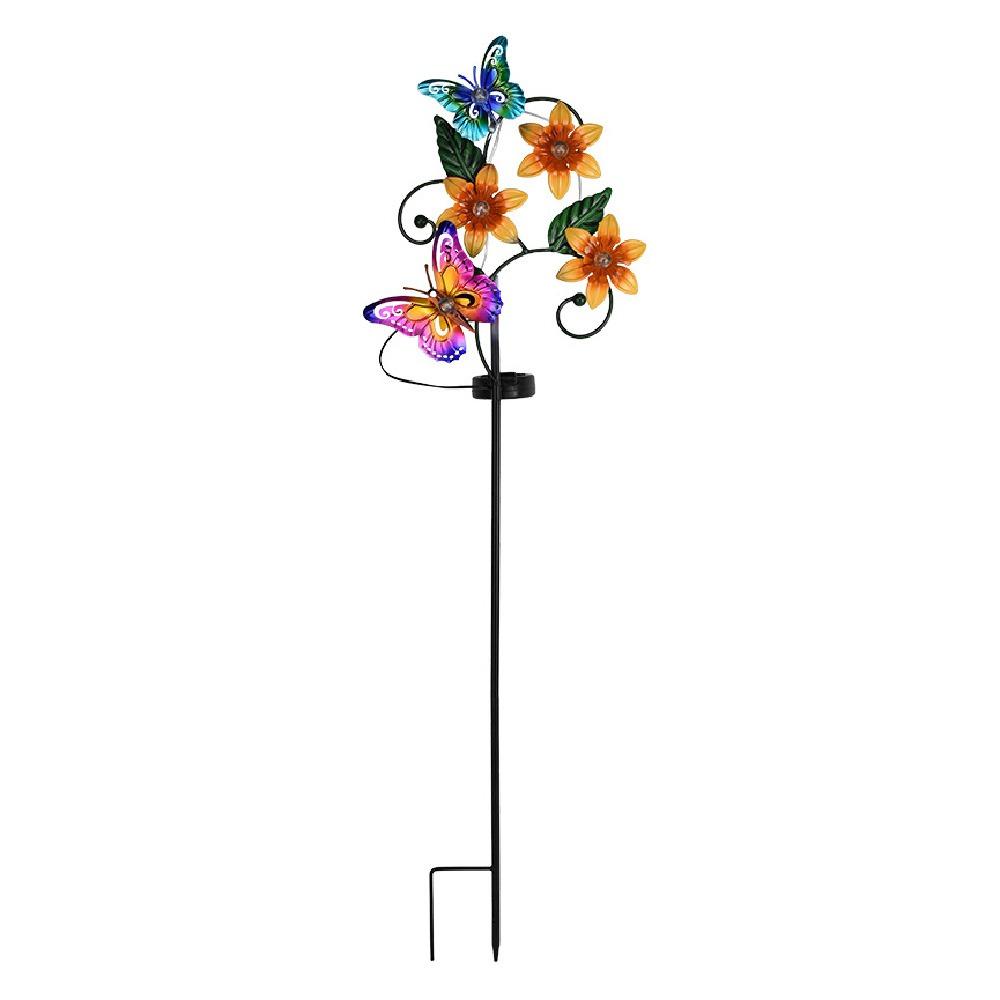 Realistic Solar Garden Floor Lamp Waterproof Solar Stake Light Landscape Lawn Lamp  House